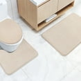 thumbnail image 4 of EGNMCR Bathroom Rugs, Rugs for Living Room, Kitchen Rugs Bathroom Toilet Cover Bathroom Mats Absorbent Printed Floor Mats Bathroom Toilet 3 Piece Floor Mat Set carpeting carpeting, 4 of 8