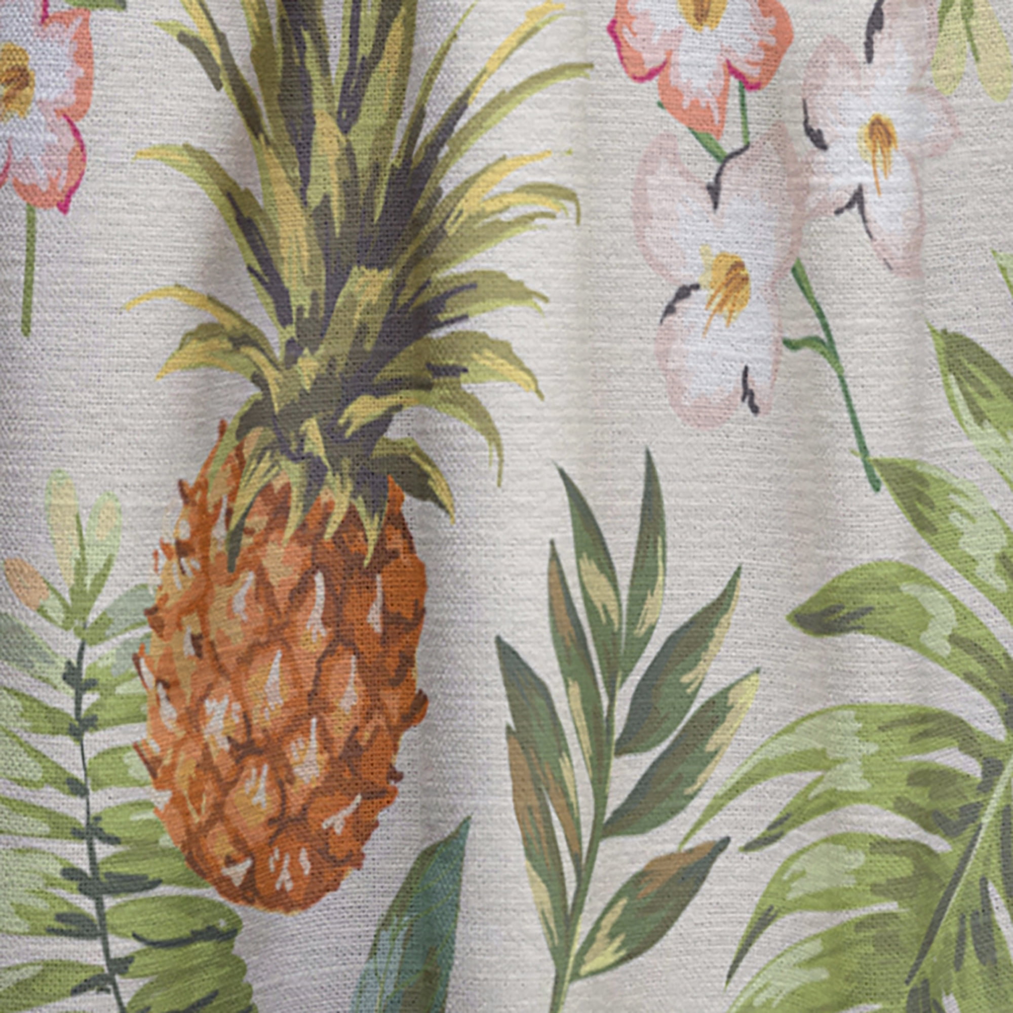 Designart 'Pineapple Summer Bliss Retro IV' Mid-Century Modern Curtain Panel