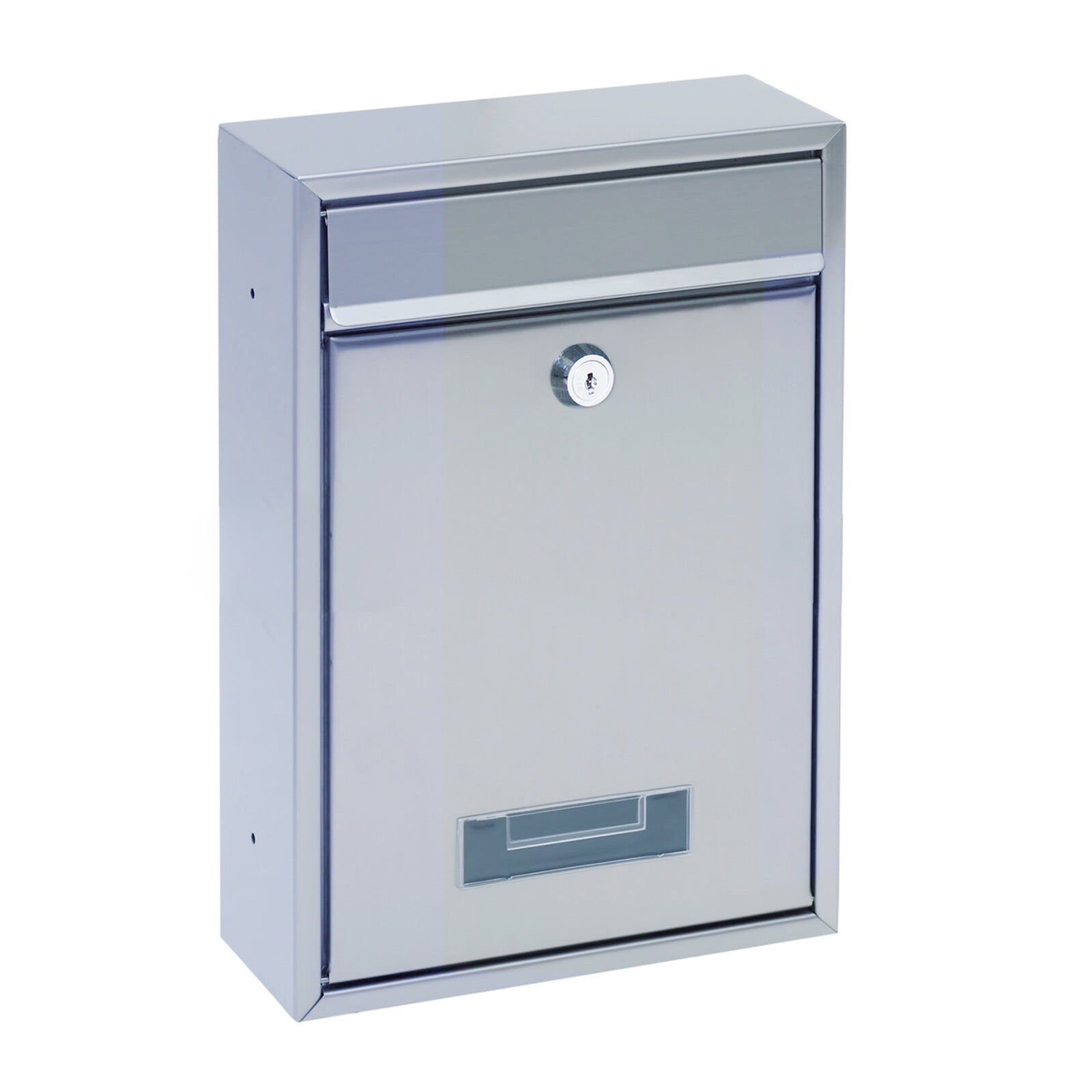 Wall-Mount Mailbox Security Lockable Mail Box Door Newspaper Letter Drop Box NEW