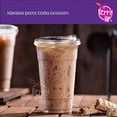 thumbnail image 4 of Berry Hip 50 Vasos de Plastico con Tapa con Boquilla Transparentes de 24 oz (710 ml), Desechables, Vasos Perfectos para Llevar Café, Chocolate, Bebidas Frias, Batidos Best Trading VTB24-1, 4 of 5