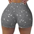 thumbnail image 2 of Fuzoiu Airplane Routes Around The World Print Women's Workout Shorts,Workout Biker Shorts Women,Exercise Fitness Shorts,Scrunch Short, Athletic Shorts for Gym Yoga Running Sport Active-Medium, 2 of 8