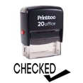 thumbnail image 1 of Printtoo Rubber Stamp Office Stationary CHECKED Self Inking Custom Stamp-Black, 1 of 2