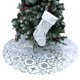 thumbnail image 2 of Falda de árbol de Navidad copo de nieve-120cm grandes faldas de árbol de navidad con media de feliz navidad para feliz año nuevo fiesta adornos de vacaciones Afortunado Sencillez, 2 of 5