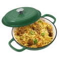 thumbnail image 6 of Hawsaiy 3 Quart Enameled Shallow Cast Iron Dutch Oven with Lid, Dual Handles Dutch Pots for Cooking, Stewing, Heavy-Duty & Nonstick, Oven Safe up to 500° F, Works on All Stovetops,Green, 6 of 11