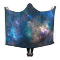 thumbnail image 1 of HATIART Hooded Throw Wrap Space Galaxy with Nebula Stardust Wearable Blanket 56x80 Inch Comfortable Softness, 1 of 3
