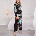 thumbnail image 3 of Gukieu USA Bald Eagle Print Women's Long Sleeve Pajama Set, Button Top Elastic Pocket Pajama Pants Two Piece Set Home Wear-XX-Large, 3 of 7