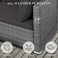 thumbnail image 4 of NOBLEMOOD 7 Pieces Rattan Outdoor Fruniture Set with Reclining Backrest and Storage Coffee Table, 300lbs Weight Capacity Wicker Patio Secotional Sofa Chairs Set, 4 of 6