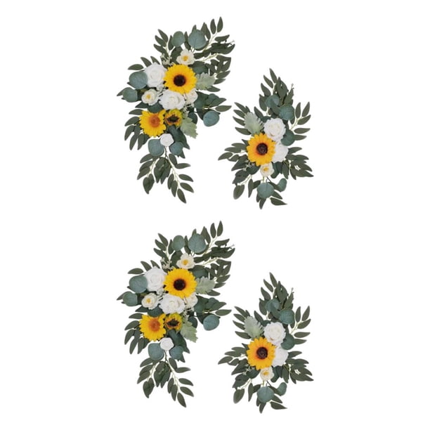 Flores artificiales Bearachild para boda con girasoles 2Conjunto