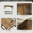 thumbnail image 4 of Outsunny Slatted Wooden Garden Bench, Curved Seat Front Porch Bench, Teak, 4 of 9