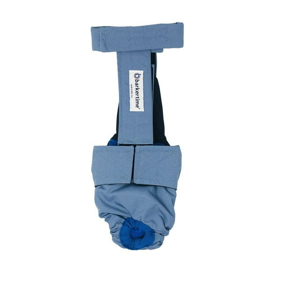 Barkertime Baby Blue Escape-Proof Premium Waterproof Dog Diaper Overall - Made in USA