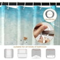 thumbnail image 3 of Ocean Beach Shower Curtain, Sea Drift Bottle Starfish Conch Seashell Bathroom Curtain, Tropical Ocean Theme Shower Curtain Set with 12 Hooks for Bathroom 72Wx84L, 3 of 6