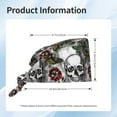 thumbnail image 6 of Kdxio Skulls Roses Pattern Turban Hat for Women Men Comfortable Adjustable Cleaning Working Cap with Sweatband, 6 of 8