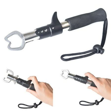 Eva Wake Handle - Fish Gripper, Portable Fish Lip Gripper Made from Rustproof Stainless Steel and EVA Handle, Professional Fish Holder Lip Gripper Without Scale Ruler