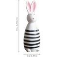 thumbnail image 5 of 2026 Easter Bunny Wooden Figurine, Wooden Rabbit Figurine Bunny Decor, Cute Animal Sculpture Rabbit Standing Statue for Living Room Room Tabletop Bookshelf, Unique Easter Decor for Home (B), 5 of 5