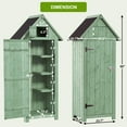 thumbnail image 2 of Faitaliicy Outdoor Storage Cabinet, Garden Wood Tool Shed, Outside Wooden Shed Closet with Shelves for Yard, Patio, Deck and Porch Hallway Patio, 2 of 9