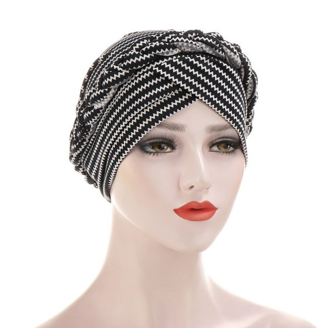 Harpily Femmes Imprimé Inde Chapeau Musulman à Volants Cancer Chimiothérapie Chapeau Tuque Enveloppe Casquette