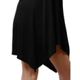 thumbnail image 4 of J. METHOD Women's Sleeveless Round Neck Flare Curved Hem Swing Tank Top Dress NEWDR61 Black M, 4 of 5