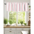 thumbnail image 7 of Pink White Geometric Stripes Kitchen Valances for Windows Minimalist Modern Art Valance Curtains&nbsp; for Kitchen /Living Room/Bedroom/ Bathroom Decor, 42"x12 " ,Rod Pocket 1 Panel,, 7 of 7