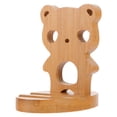 thumbnail image 3 of KAKOWELY Universal Phone Stand Desktop Rack Bamboo Adorable Bear Phone Holder for Home,3.94"X2.56"X0.71", 3 of 4