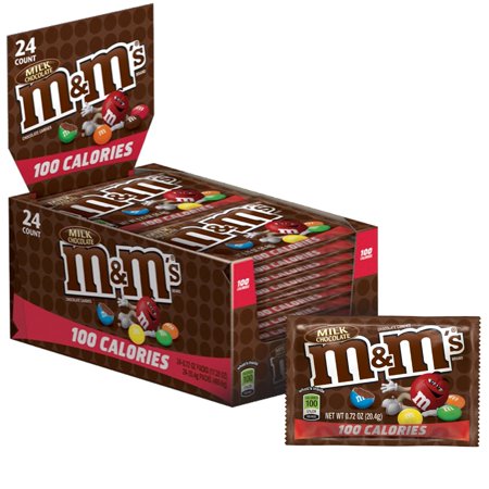 M&M'S 100 Calories Milk Chocolate Candy 0.72-Ounce 24-Count