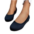 thumbnail image 4 of LEEYNEER Summer Saving Clearance! Itsun Womens Dress Shoes Womens Multicolor Round-Toe Flats Shoes Lightweight Soft Sneakers Casual Shoe Dark Blue US Size 8.5, 4 of 4