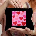 thumbnail image 3 of Pratyus Tote Bag Pink Love Cosmetic Bag for Women Friends Hearts Pink Art Travel Essentials Ladies Accessories Black, 3 of 6
