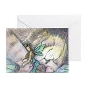 CafePress - Cat And Fairy - Greeting Card, Blank Inside Matte