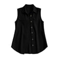 thumbnail image 6 of Women's Vintage Solid Color Button Fashion Casual Lapel Cardigan Jacket Top For Everyday Style, 6 of 9