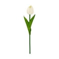 thumbnail image 2 of 1 Pc Artificial Tulip Flowers 13.4" Real Touch Fake Tulips Bouquet Flowers for Floral Arrangements, Table Centerpieces, Kitchen, Home Indoor, Easter, Spring, Valentines Day Decorations Milky White, 2 of 7