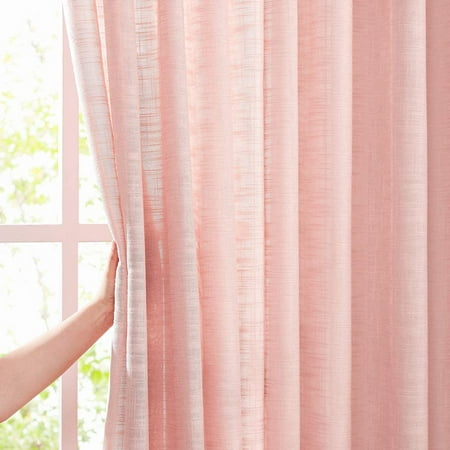 Pink Semi Sheer Curtains 84 Inch Long For Girls Canada Pink Semi Sheer Curtains 84 Inch Long, Pale Peach Sheer Curtains