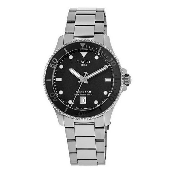 Tissot T-Sport Seastar 1000 Stainless Steel Black Dial Quartz Diver's T120.210.11.051.00 300M Unisex Watch