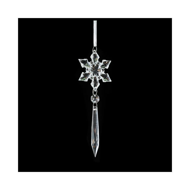 Naiovety Decoración colgante de árbol de Navidad, copo de nieve Artificial a la moda, adorno colgante brillante decorativo para oficina interior Kits de decoración para fiestas tipo 4 Naiovety HA073773-04