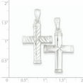 thumbnail image 2 of 925 Sterling Silver Reversible Cross (20x37mm) Pendant / Charm, 2 of 2