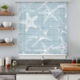 thumbnail image 5 of Blue White Starfish Sheer Curtains 72 Inches Long, Coastal Ocean Summer Sea Nautical Light Filering Curtains, Breathable Simi Curtain Privacy Drapes for Living Room Bedroom Window Treatment, 5 of 9