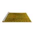 thumbnail image 2 of Ahgly Company Machine Washable Indoor Round Persian Yellow Traditional Area Rugs, 4' Round, 2 of 4