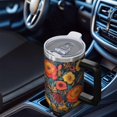 thumbnail image 6 of OBREWU Pioneer Flower Tumbler with Handle and Lid,40oz Pioneer Flower Double Wall Vacuum Insulated Tumbler,Pioneer Flower Cups Gift for Women and Men, 6 of 7