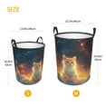 Cauagu Starry Sky Constellation Cat for Laundry Basket,Collapsible