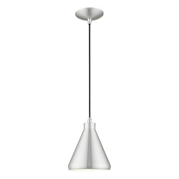 Coastal Mid Century Scandinavian Farmhouse 6 Light Small Chandelier-Brushed Aluminum Finish Bailey Street Home 218-Bel-3110440