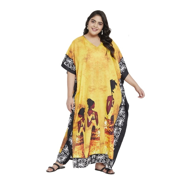 Oussum Robes Caftans Grande Taille pour Femmes Longue Robe Maxi Caftans pour Dames