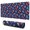 DarkBlue Dinosaurs Pattern-1, variant on Long Mouse Pads for Desk,DarkBlue Dinosaurs Stars Hearts Desk Mats on Top Of Desks, Desk Mouse Pad Extra Large with 3mm Non-Slip Base and Stitched Edge for Gaming,Office,Work,Home 31.5"x11.8"