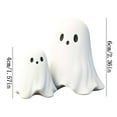 thumbnail image 3 of Qxpztk Halloween Cute Ghost Figurine, Spooky Resin Ghost Statue, Mini Ghost Decor for Halloween Decorations, Porch and Indoor Spooky Home Decor Ghost with a Red Heart - B, 3 of 9