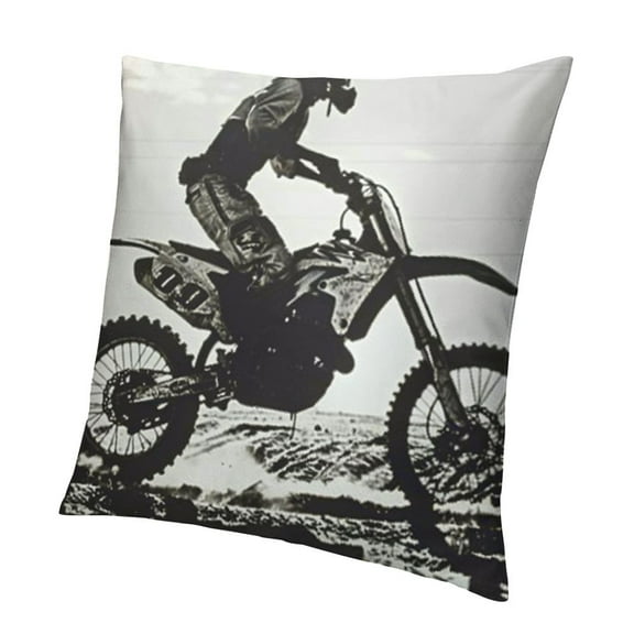 BANET Motocross Rider Pillow Covers Square Decorative Throw Pillow Covers Cushion Case for Sofa Couch Home Farmhouse Decor 12x12in