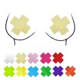 thumbnail image 3 of 12 Pairs Disposable Breast Covers Nipple Cover Self-adhesive Pasties Stickers, Cross Shape, 3 of 6