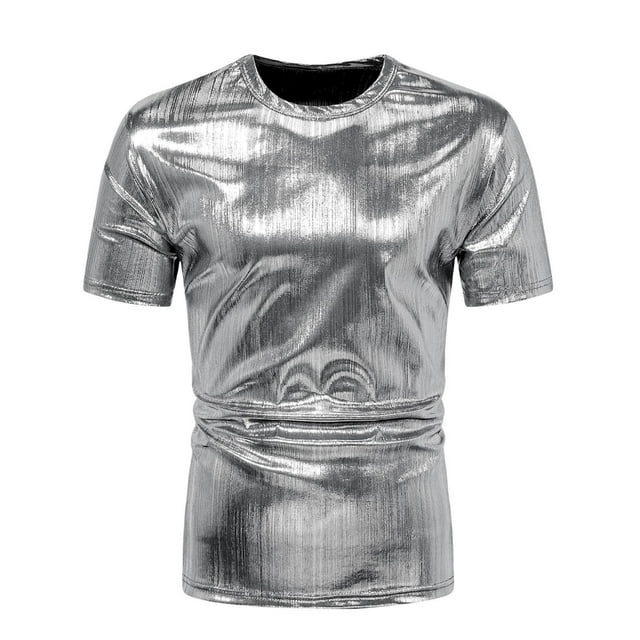 Chemises pour Hommes Haut Chemise Ajustée Col Rond Manches Courtes Col Rabattu Décontracté Sport Bas Chemise T-shirt Haut