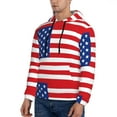 thumbnail image 3 of Naloa America Flags3 Men's Casual Hooded Collar Drawstring Hoodies Pullover Sweatshirts Casual Long Sleeve Shirts-Medium, 3 of 7
