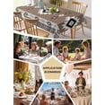 thumbnail image 6 of Brown Boho Tablecloth Rectangle Table Cloth 60x102, Waterproof Tablecloth Outdoor Table Cloth, Farmhouse Aztec Southwest Ethnic Geometric Washable Table Cover for Kitchen Dinning Party, 6 of 8