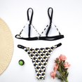 thumbnail image 3 of Women‘s Bikini Ribbed Leopard Snakeskin V-Notch Swimsuit Hig Cut Animal Print Bikini Swimsuit Set For Women, 3 of 6