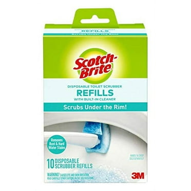 Scotch-Brite Disposable Toilet Scrubber Refills, Removes Rust & Hard Water Stains, 10 Disposable Refills