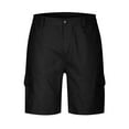 thumbnail image 6 of Zpanxa Shorts for Men, Mens Shorts Casual Multi Pocket Elastic Waist Button Zipper Casual Sports Cargo Knee Length Shorts Black 3XL, 6 of 7