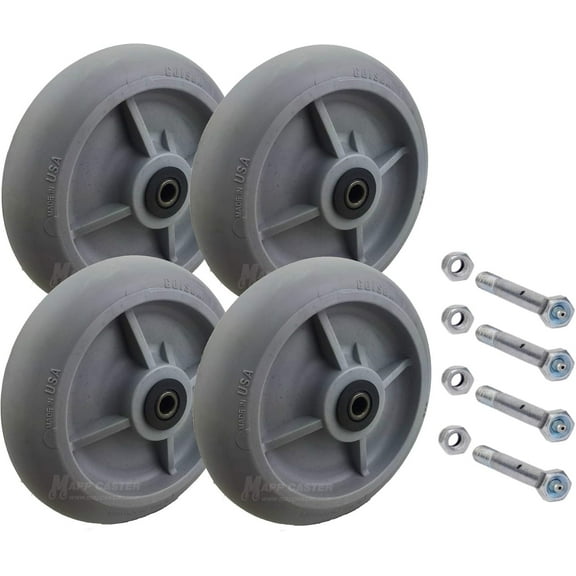 Drywall & Sheetrock Dolly Wheels with Axles Set of 4 - USA Made